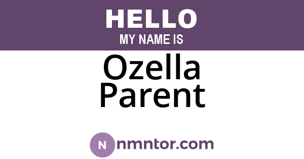Ozella Parent