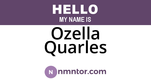 Ozella Quarles