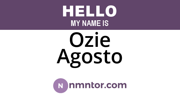 Ozie Agosto