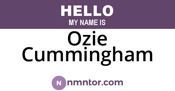 Ozie Cummingham