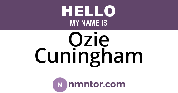 Ozie Cuningham