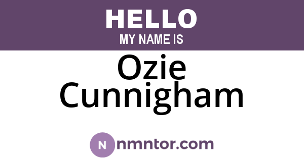 Ozie Cunnigham