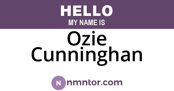 Ozie Cunninghan