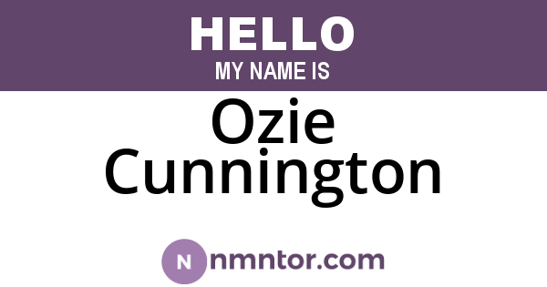Ozie Cunnington