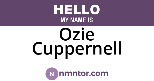 Ozie Cuppernell