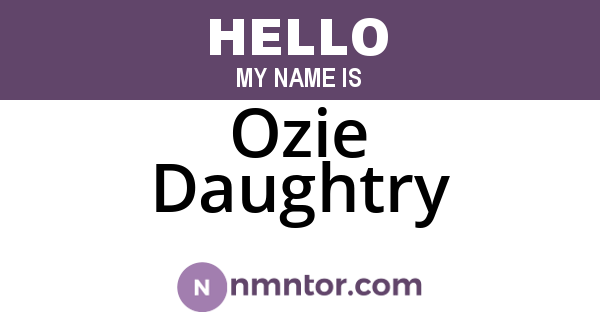 Ozie Daughtry