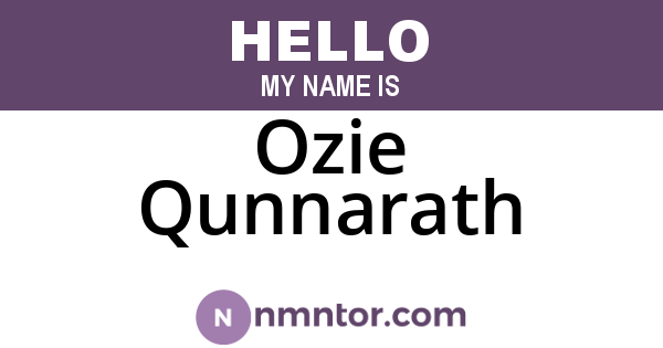 Ozie Qunnarath