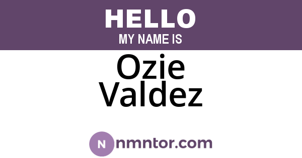 Ozie Valdez