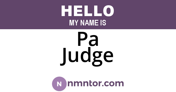 Pa Judge