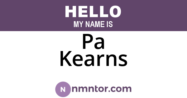 Pa Kearns