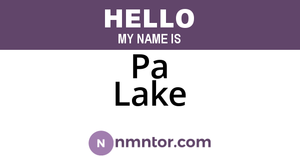 Pa Lake