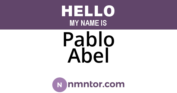 Pablo Abel