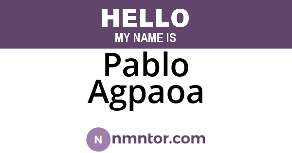 Pablo Agpaoa