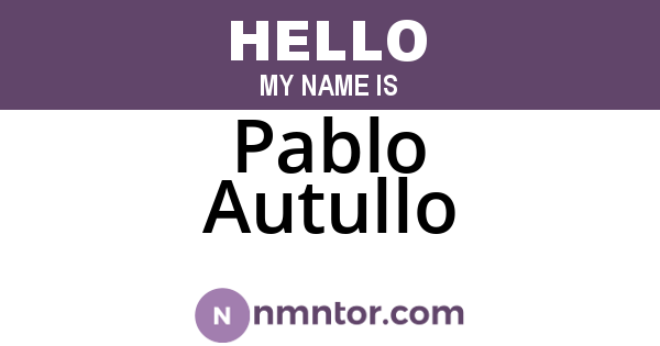 Pablo Autullo