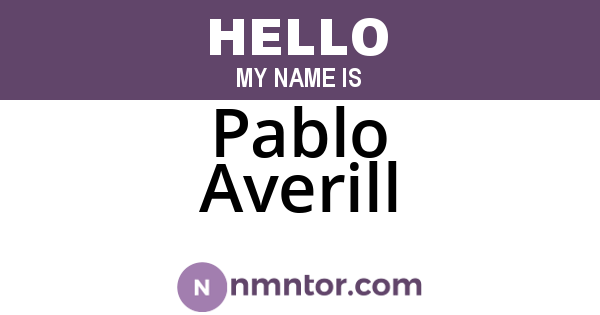 Pablo Averill