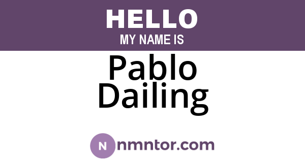 Pablo Dailing