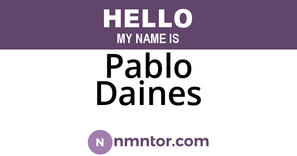 Pablo Daines