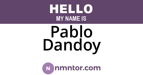 Pablo Dandoy