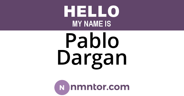 Pablo Dargan