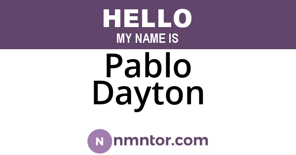 Pablo Dayton