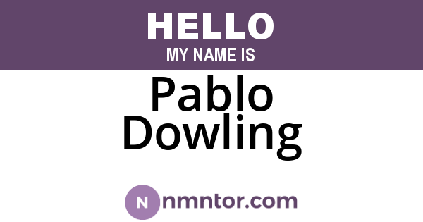 Pablo Dowling