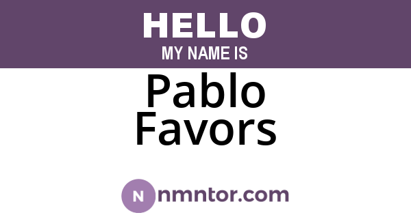Pablo Favors