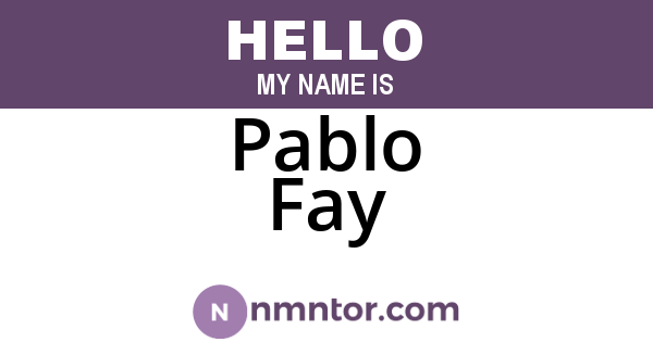 Pablo Fay