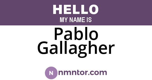 Pablo Gallagher