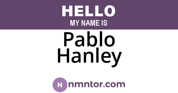Pablo Hanley