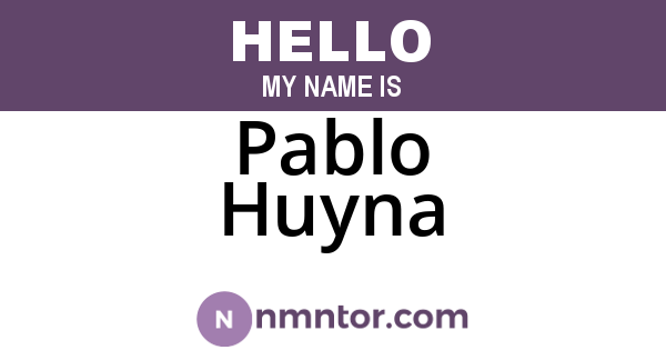 Pablo Huyna