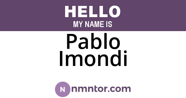 Pablo Imondi