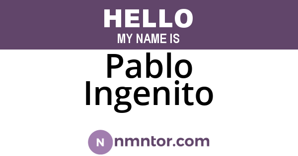 Pablo Ingenito