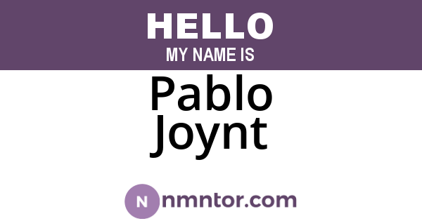 Pablo Joynt