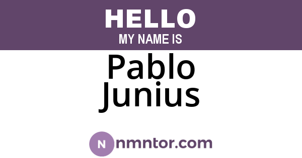 Pablo Junius