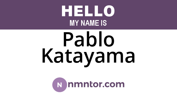 Pablo Katayama