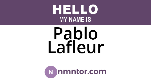 Pablo Lafleur