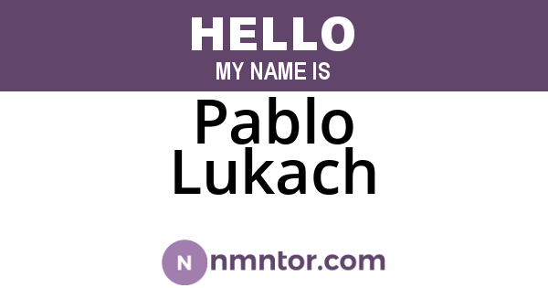 Pablo Lukach