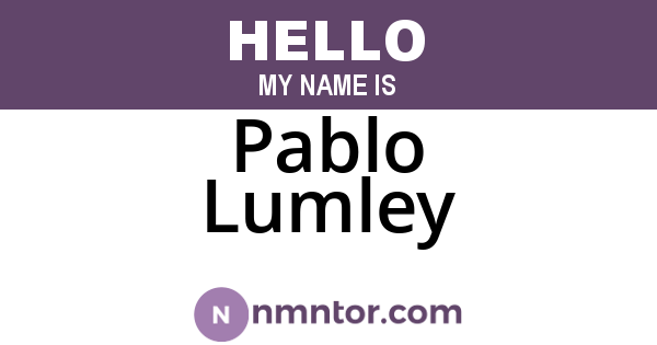 Pablo Lumley