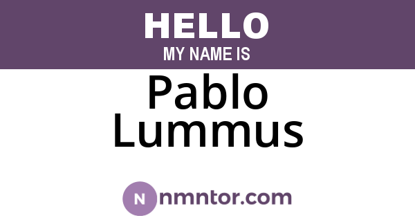 Pablo Lummus