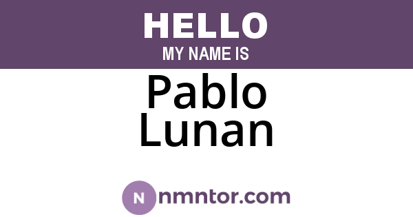 Pablo Lunan