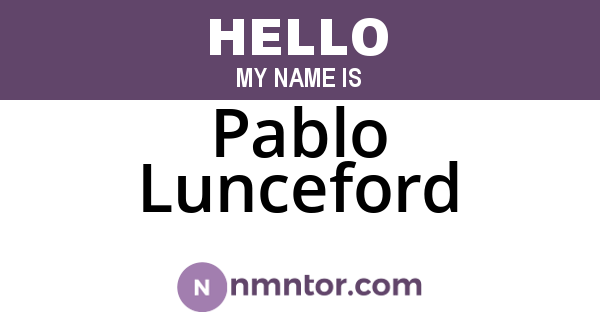 Pablo Lunceford