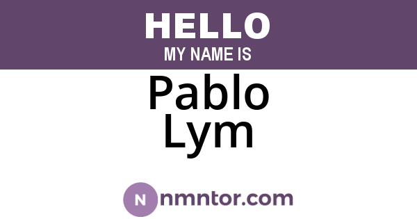 Pablo Lym