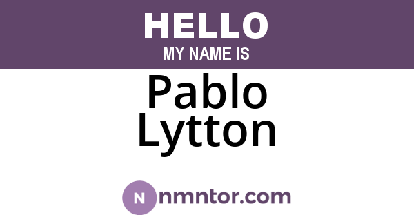 Pablo Lytton