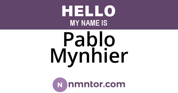 Pablo Mynhier