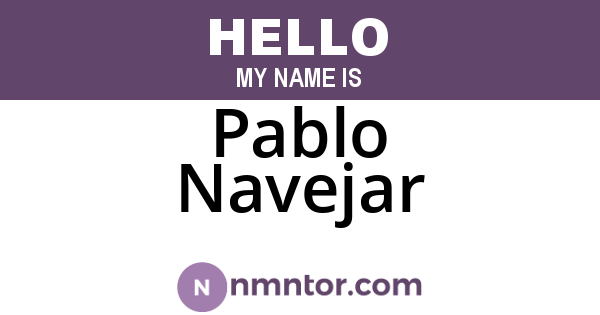 Pablo Navejar