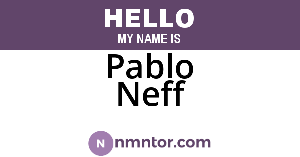 Pablo Neff