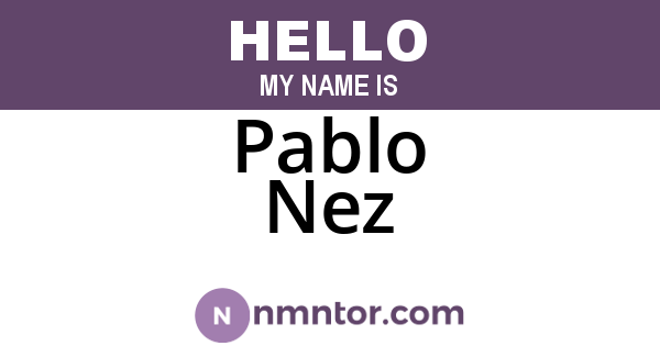 Pablo Nez