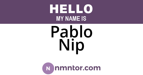 Pablo Nip