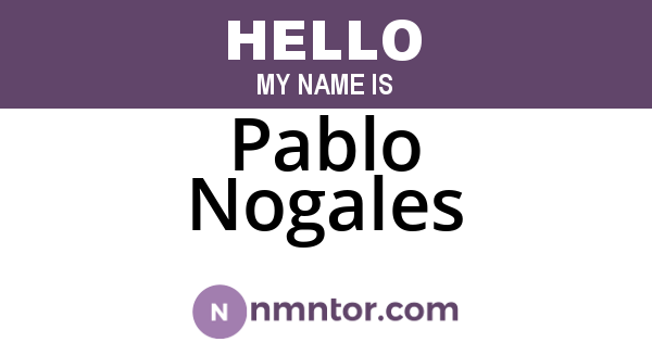 Pablo Nogales