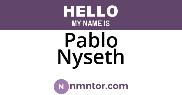 Pablo Nyseth